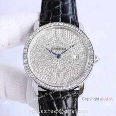 TW Swiss Grade Cartier Ronde Solo de Full Diamond Watch Luxury Cartier Bracelet watches