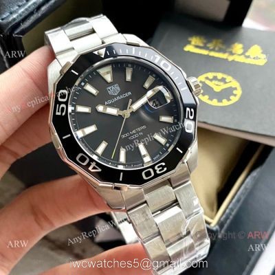 New Replica TAG Heuer Aquaracer 300m Automatic Watch Stainless Steel Black Dial watches