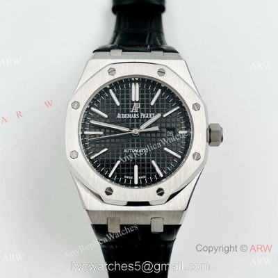 Best Quality Audemars Piguet Royal Oak Autoamtic Watch Black Leather Strap watches