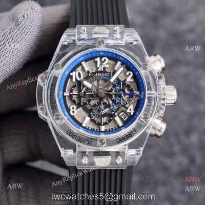 2021 New Hublot Unico Sapphire Chronograph Watch Blue Inner watches