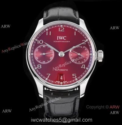 ZF Factory Replica IWC Portugieser Automatic 7 Days Red Dial Watch Brand NEW watches