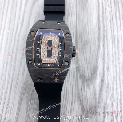 Swiss Quality Richard Mille RM007-1 Women Watch CarbonRose Gold Case watches