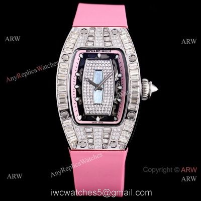 Swiss Quality Richard Mille RM 007-01 Iced Out Diamond Watch Women Size watches