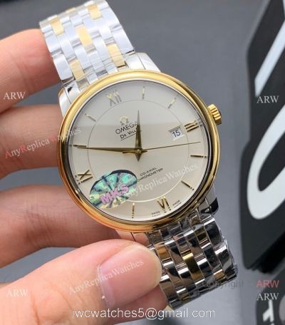 MKS Factory Omega Classic De Ville 9015 Watch Two Tone White Dial watches