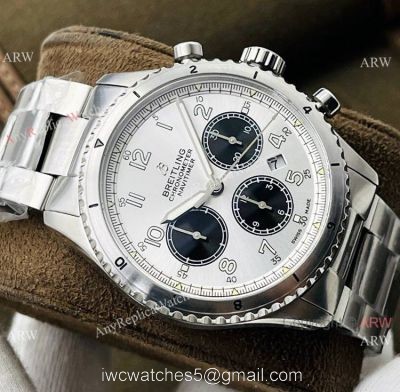 2021 New! Swiss Replica Breitling Navitimer 08 Watch White Chronograph Dial Swiss 7750 watches