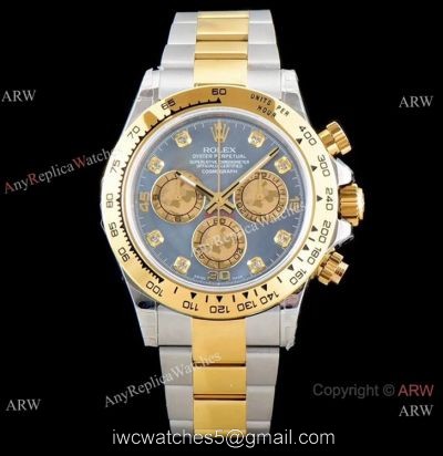 JH Factory Swiss Copy Rolex Daytona JH Cal.4130 Watch Blue Mother Of Pearl Dial 2-Tone watches