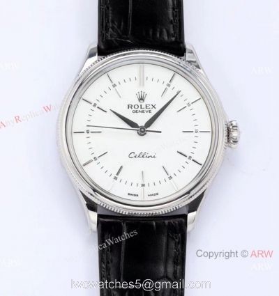 1:1 Replica Rolex Cellini Time EW Factory Swiss 3132 Watch 39mm White Dial Stainless Steel watches