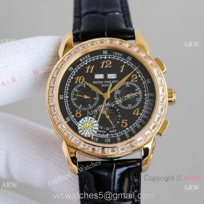JH Swiss Replica Patek Philippe Perpetual Calendar Chronograph Watch 5270z Diamond Bezel watches