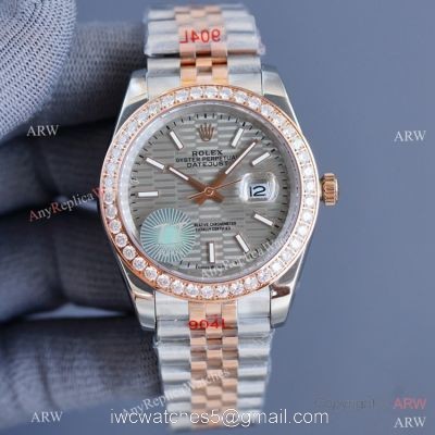 Swiss Quality Copy Rolex Datejust II 41 Grey Dial Diamond Bezel Jubilee Watch watches