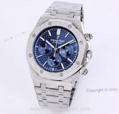 New Audemars Piguet Royal Oak Blue Dial Frosted Gold AP Watch 41mm High Copy watches