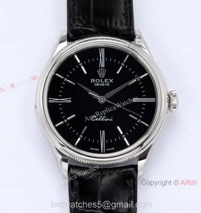 1:1 Replica Rolex Cellini Time EW Factory Swiss 3132 Black Dial Watch 39mm On Sale watches