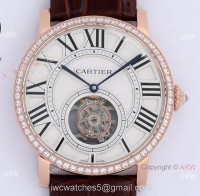 BBR Factory 1:1 Replica Cartier Rotonde De Tourbillon Watch Rose Gold 40mm watches