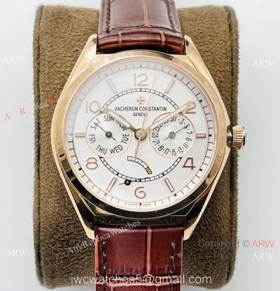 TW V2 Vacheron Constantin Fiftysix (day-date) 4400e watch Rose Gold White Dial 40mm watches
