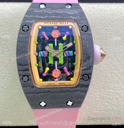 Swiss Replica Richard Mille RM007 BonBon Watch Carbon Case watches