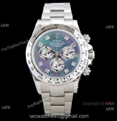 JH Factory Swiss Copy Rolex Daytona JH Cal.4130 Chrono Watch Blue Mother Of Pearl Dial 40mm watches