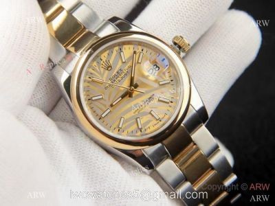 Rolex new Datejust 36 Gold Palm dial 2-Tone Oyster Bracelet Men 36mm watches