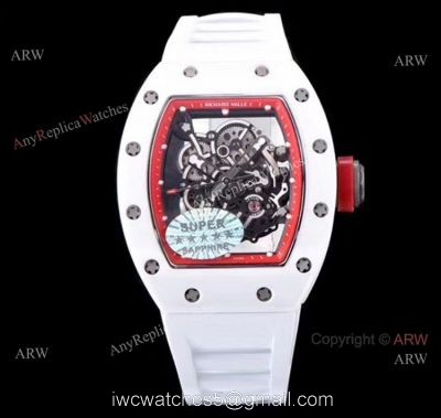 Kv Richard Mille RM 055 White Ceramic Watch Superclone For men watches