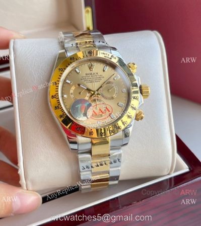 Rolex Comograph Daytona Replica Watch 43mm Two Tone Case watches