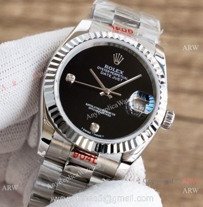 Swiss Copy Rolex Datejust 36mm President Stainless Steel Onyx Dial ETA2836 watches