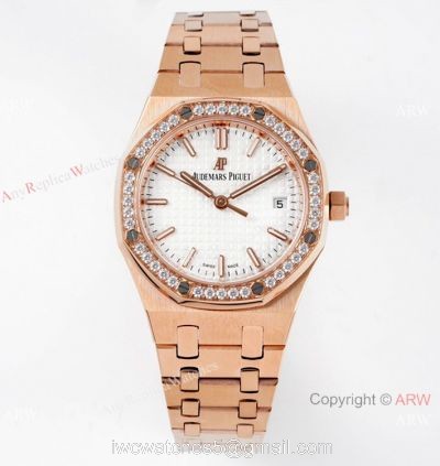 2021 New Swiss Audemars Piguet Royal Oak Rose Gold 34mm Watch Caliber 5800 Selfwinding Movement watches