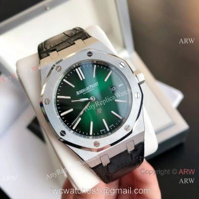 2021 NEW! Clone Audemars Piguet Royal Oak Jumbo Watch Green Leather Strap watches
