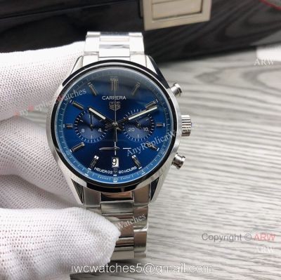 40mm Tag Heuer Carrera Blue Face Stainles Steel Watches For Men Replica watches