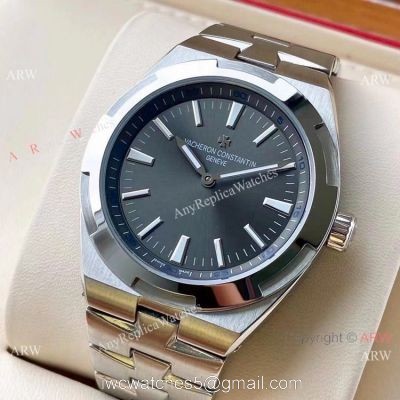 Copy Vacheron Constantin Geneve Overseas Rhodium Grey Stainless Steel Watches with No Date watches