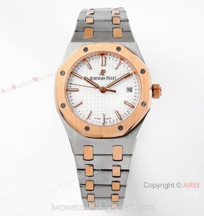2021 New Swiss Copy Audemars Piguet Royal Oak 34mm Watch Two Tone Rose Gold Case watches