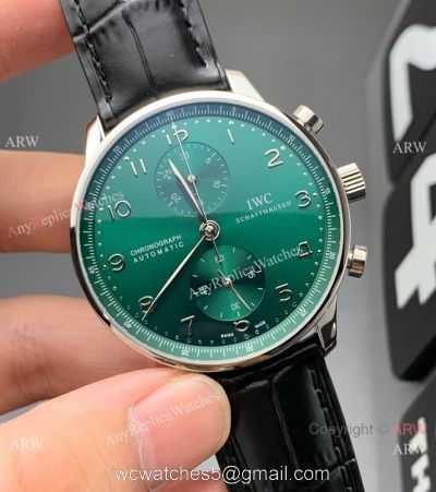 YL Fatcory Swiss Replica IWC Portugieser Green Dial 7750 Watch watches