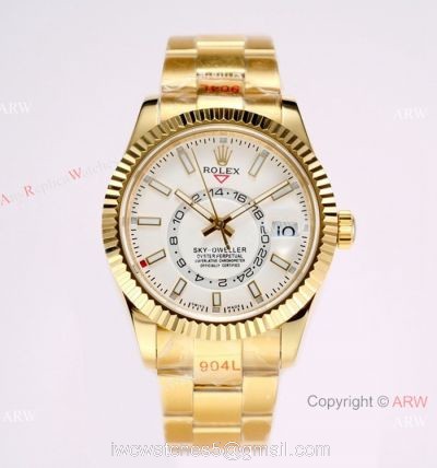 New AI Factory Rolex Sky-Dweller 42mm 326938 White Face Watch Rolex 1:1 Replica Watch watches