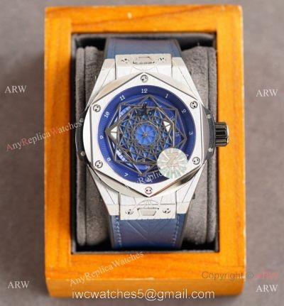 Z Factory Swiss Quality Hublot Sang Bleu Citizen Watch SS Blue Dial 45mm watches