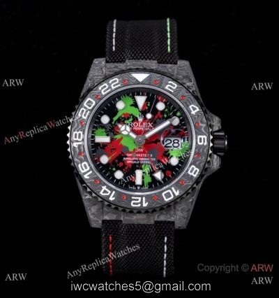 2021 1:1 Replica Rolex DiW GMT-Master 2 Graffiti Dial JH Cal.3186 Custom Watch watches