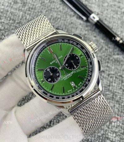 Breitling Premier B01 Green Steel Watches Chronograph Movement watches