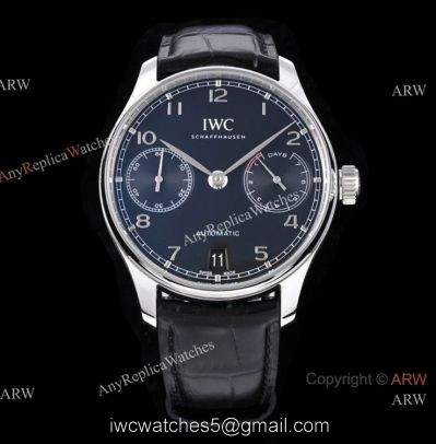 ZF Factory 1:1 Super Clone IWC Portugieser 7 Days IW500109 Watch Black Dial Stainless Steel watches