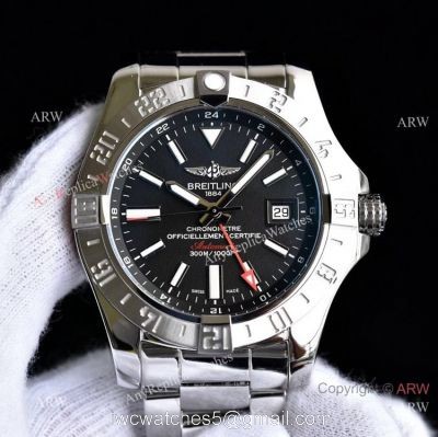 GF Factory Swiss Breitling Avenger II GMT GF 2836 Movement Watch Stainless Steel watches