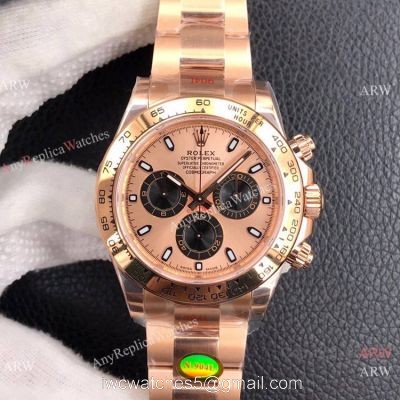 Super Clone Rolex Daytona Rose Gold Watch 1:1 Best Noob Factory 4130 Movement watches
