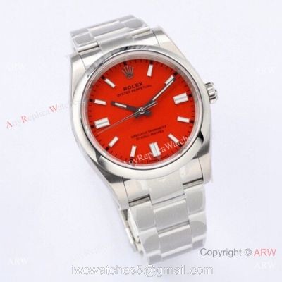 2020 Novelty! AAA Replica Rolex Oyster Perpetual 36mm EWF 3230 Red Dial Watch watches