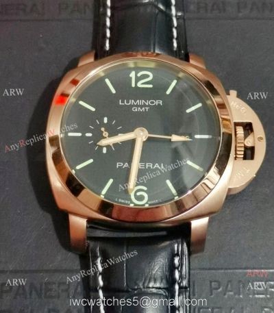 Copy Panerai Luminor Gmt Automatic PAM 00535 Watch Rose Gold watches
