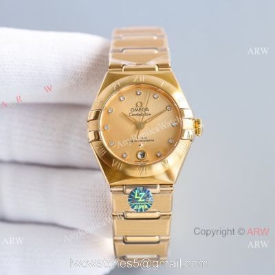 Swiss Copy Omega Constellation 8700 All Gold Watch 29MM watches