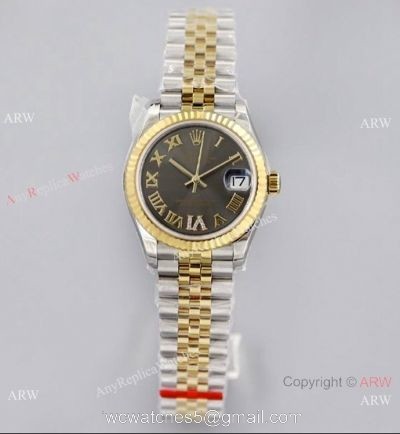 (EW)Swiss Copy Rolex 31-Datejust Jubilee Watch Rhodium grey Dial with Roman watches