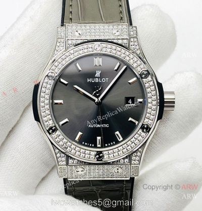 HB Factory V3 Hublot Classic Fusion Swiss Hub1213 Iced Out Watch Super Clone 1:1 watches