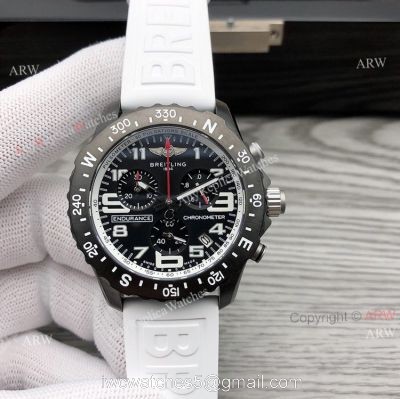 New Breitling Endurance Pro 44mm White Rubber Band Quartz Watch Best Copy watches