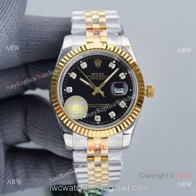 Swiss Quality Rolex Datejust ii Citizen 8215 Watch Black Two Tone Jubilee Bracelet watches