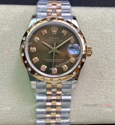 Swiss Replica Rolex Datejust Masterpiece WF Chocolate Jubilee Watch 31mm watches