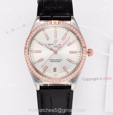 Buy Replica Breitling Chronomat Automatic 36 Rose Gold Watch With Diamonds watches
