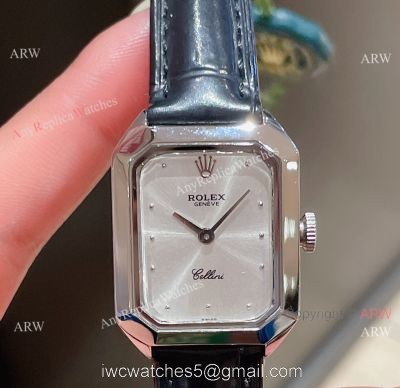 Replica Rolex Cellini Stainless Steel Case Gray Dial 24mm Lady Watch watches