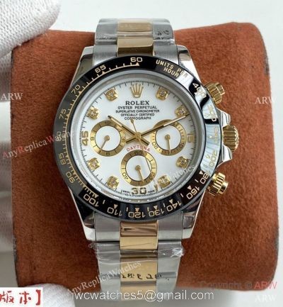 Copy Rolex Daytona A-7750 Chronograph Watch Two Tone 40mm watches
