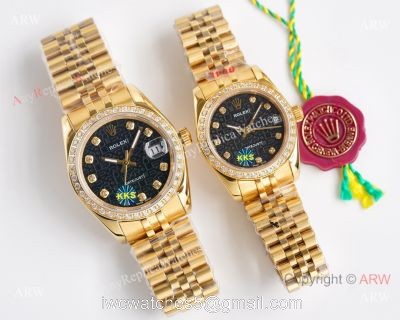 All Gold Replica 28mm/36mm Rolex Datejust Watch Citizen 8215 Movement watches