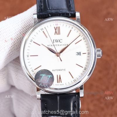 Knock-off IWC Portofino Citizen 9015 White Face Black Strap Watch watches