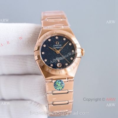 Swiss Copy Omega Constellation 8700 Automatic Watch 29mm Rose Gold New Face watches